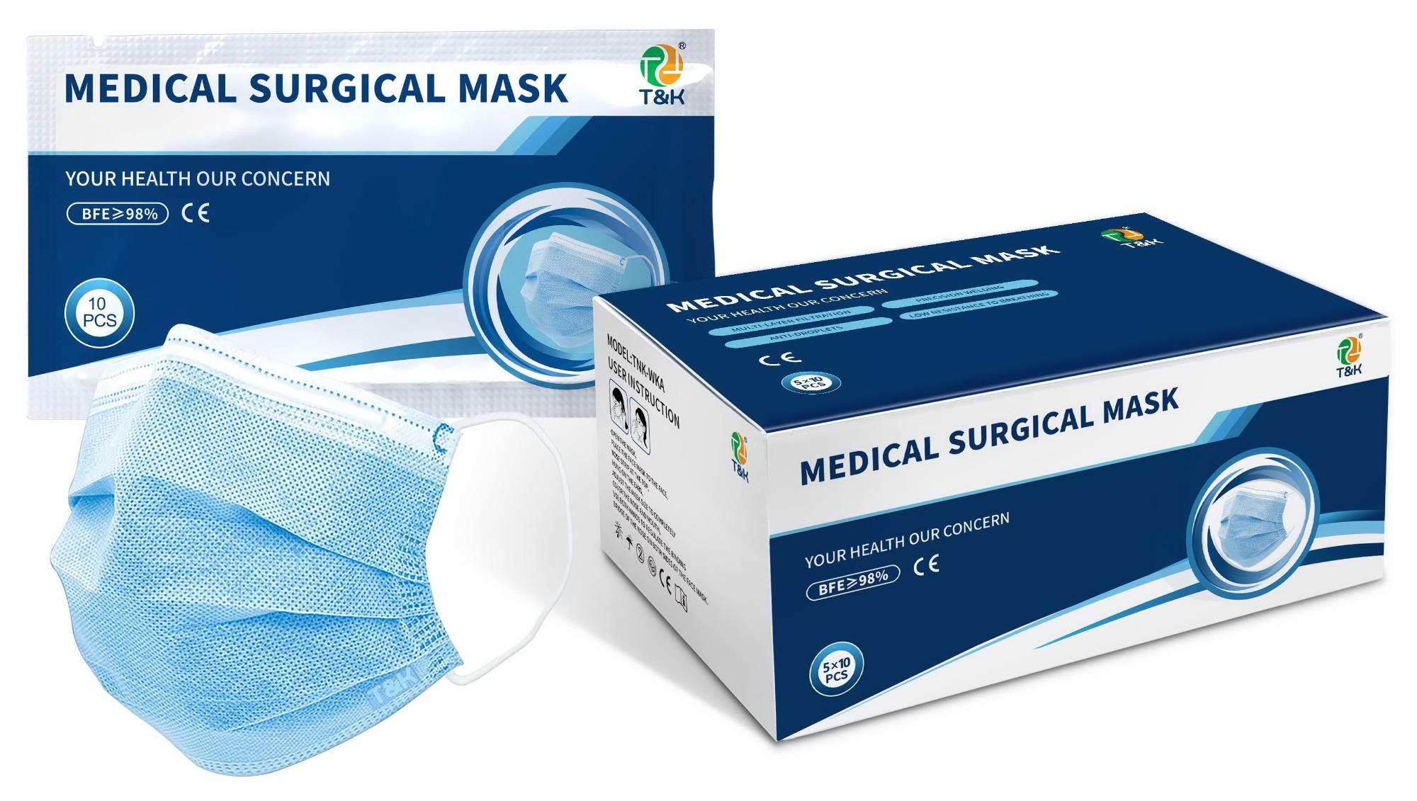 Medizinische OP-Maske Typ IIR (Ohrschlaufe)