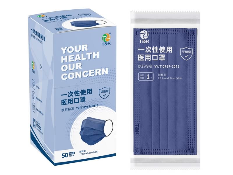 3 Ply Type I Medical Disposable Mask (Morandi Blue)