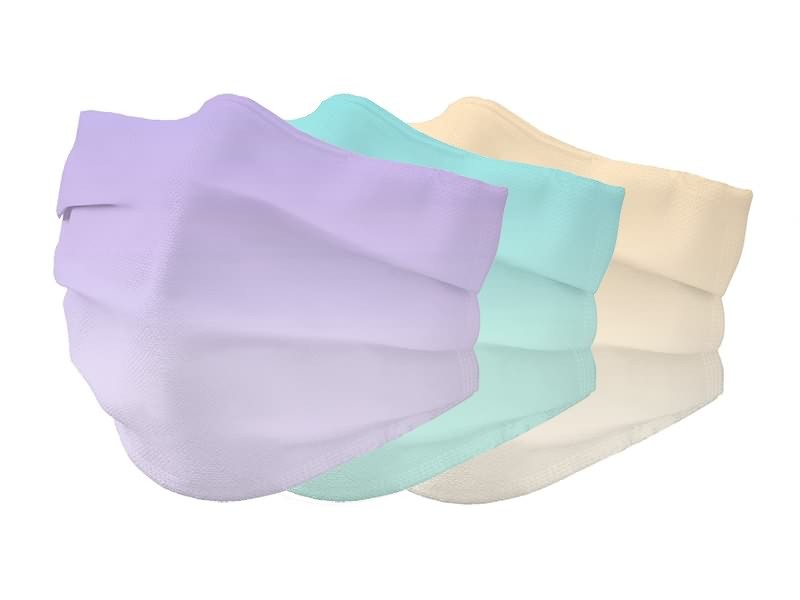 3 Ply Type I Medical Disposable Face Mask (Purple+Green+Yellow Gradient)