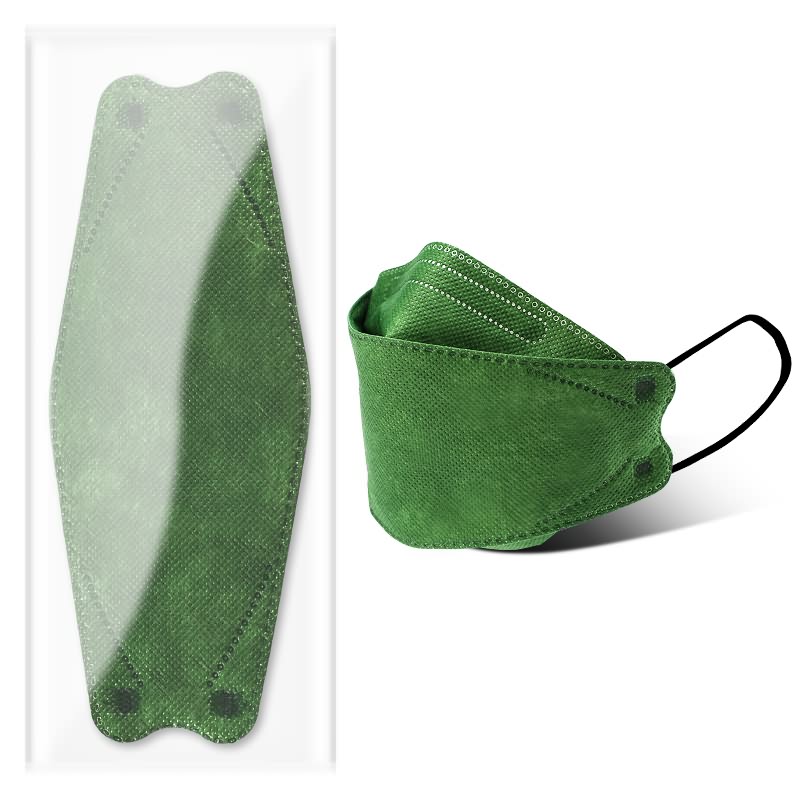 KF94 3D μάσκα προσώπου με φίλτρο σε σχήμα ψαριού (πράσινη)