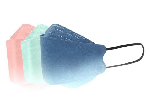 Masque de protection parfumé en forme de poisson 3D KF94 (rose : menthe pêche glacée, vert : menthe citron vert glacé, bleu : menthe citron glacé)