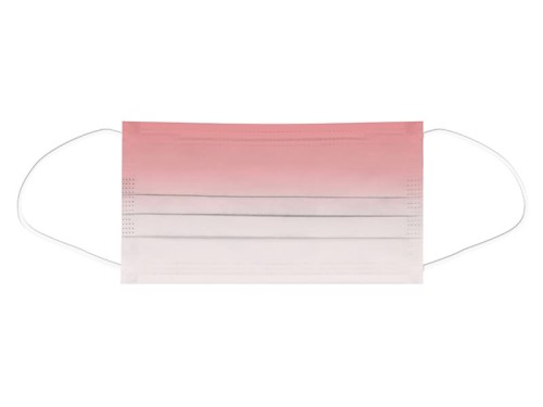Mascarilla desechable médica tipo I de 3 capas (gradiente rojo)