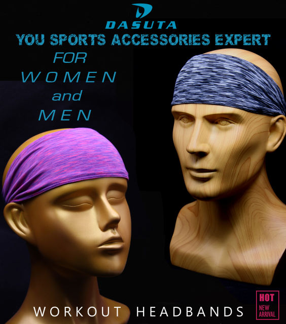 Yoga Headbands for Women and Men Workout Sweatband Sport Sweat Bands Elastic,Fruit green