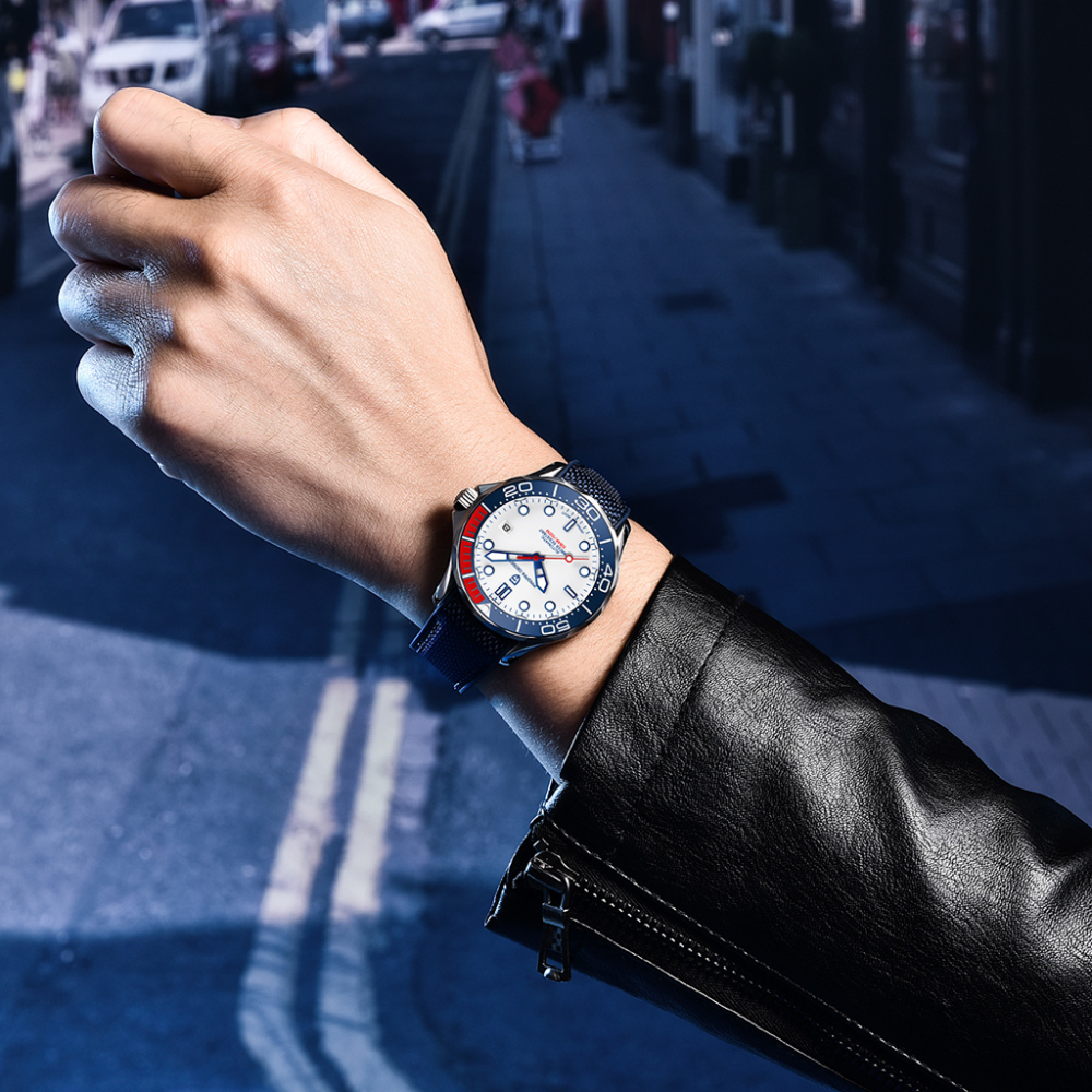 PAGANI DESIGN Men's Automatic Watches with Rubber Strap 007 Seamaster Homage Seiko NH35A Movement Waterproof Wrist Watch for Men 1667