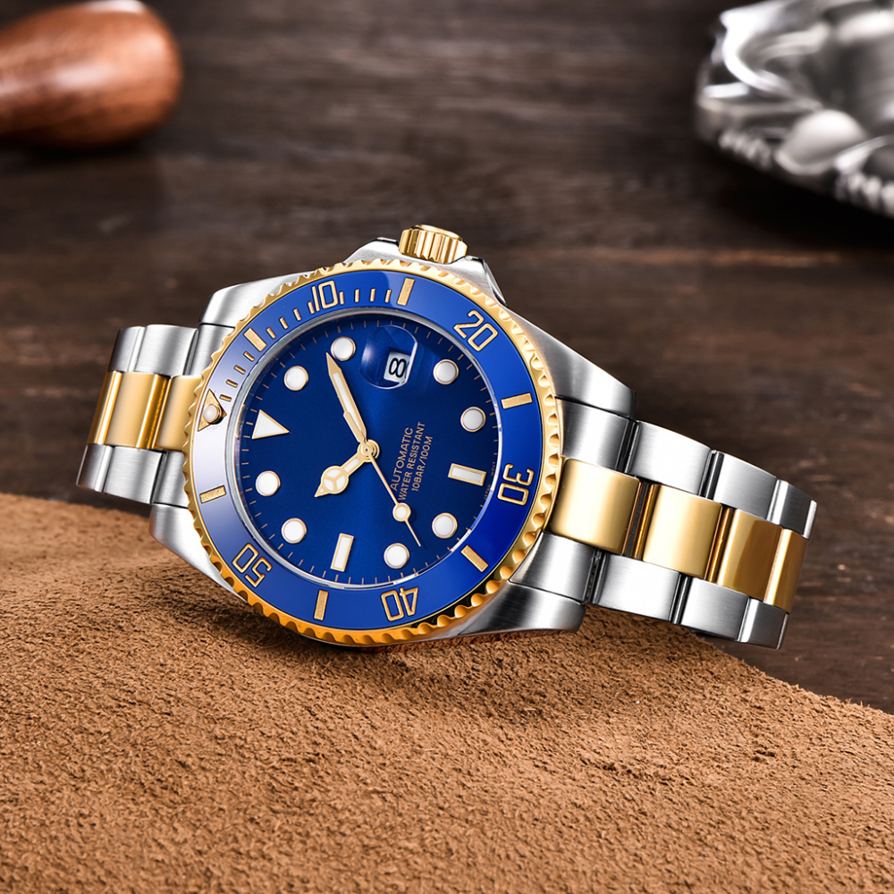 PAGANI DESIGN Automatic Watches for Men Submariner Homage Men's Wrist Watch with Japan Movement 100M Waterproof Stainless Steel Strap