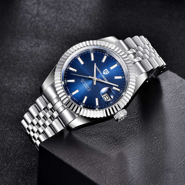 PAGANI DESIGN Men's Automatic Watches Datejust Homage Wrist Watch with Jubilee Bracelet NH35A Movement 100M Waterproof Full Stainless Steel Stap