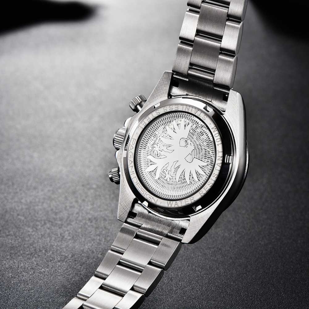 PAGANI DESIGN Men's Skeleton Automatic Watches Daytona Homage Stainless Steel Waterproof Wrist Watch with Sapphire Glass