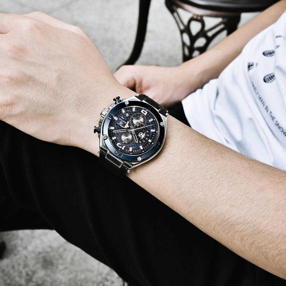 BENYAR herenhorloge voor mannen, chronograaf, analoog
