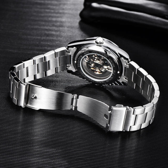 BENYAR Casual Men's Automatic Watches 50M Waterproof Solid Stainless Steel Bracelet Wrist Watch for Men Luminous Wristwatches