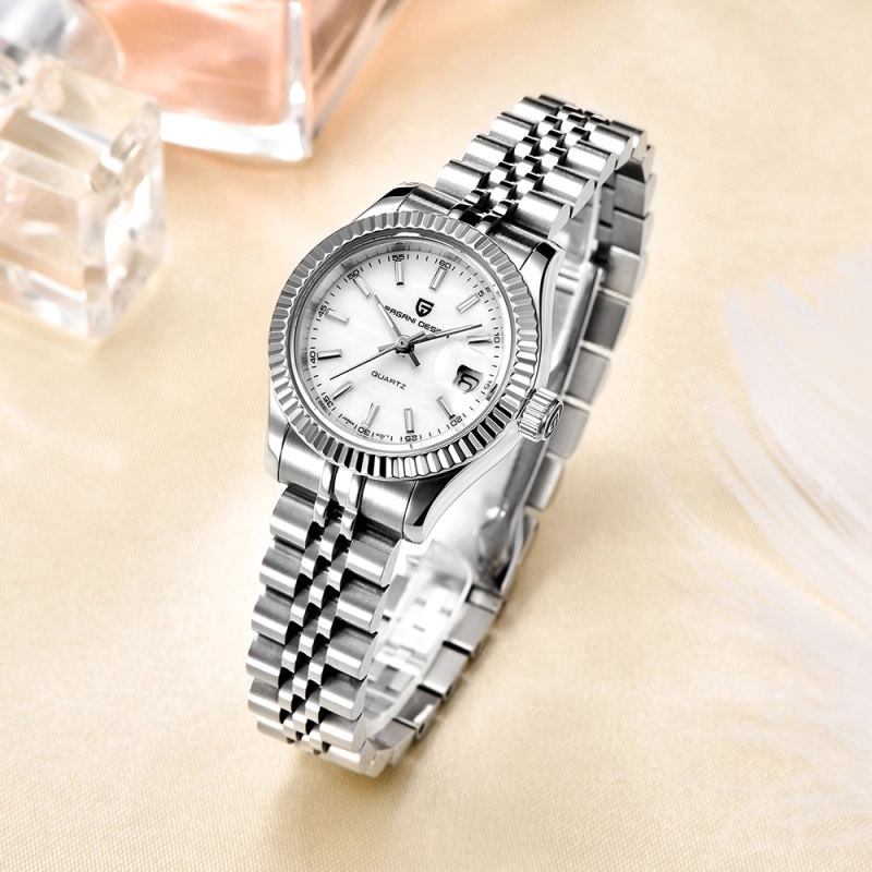 PAGANI DESIGN Women's Watches for Girlfriend Stainless Steel Jubilee Bracelet Waterproof Wrist Watches with Miyota Quartz Movement Sapphire