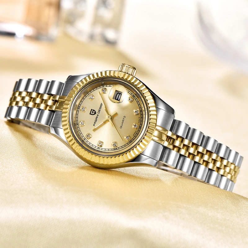 PAGANI DESIGN Women's Watches for Girlfriend Stainless Steel Jubilee Bracelet Waterproof Wrist Watches with Miyota Quartz Movement Sapphire