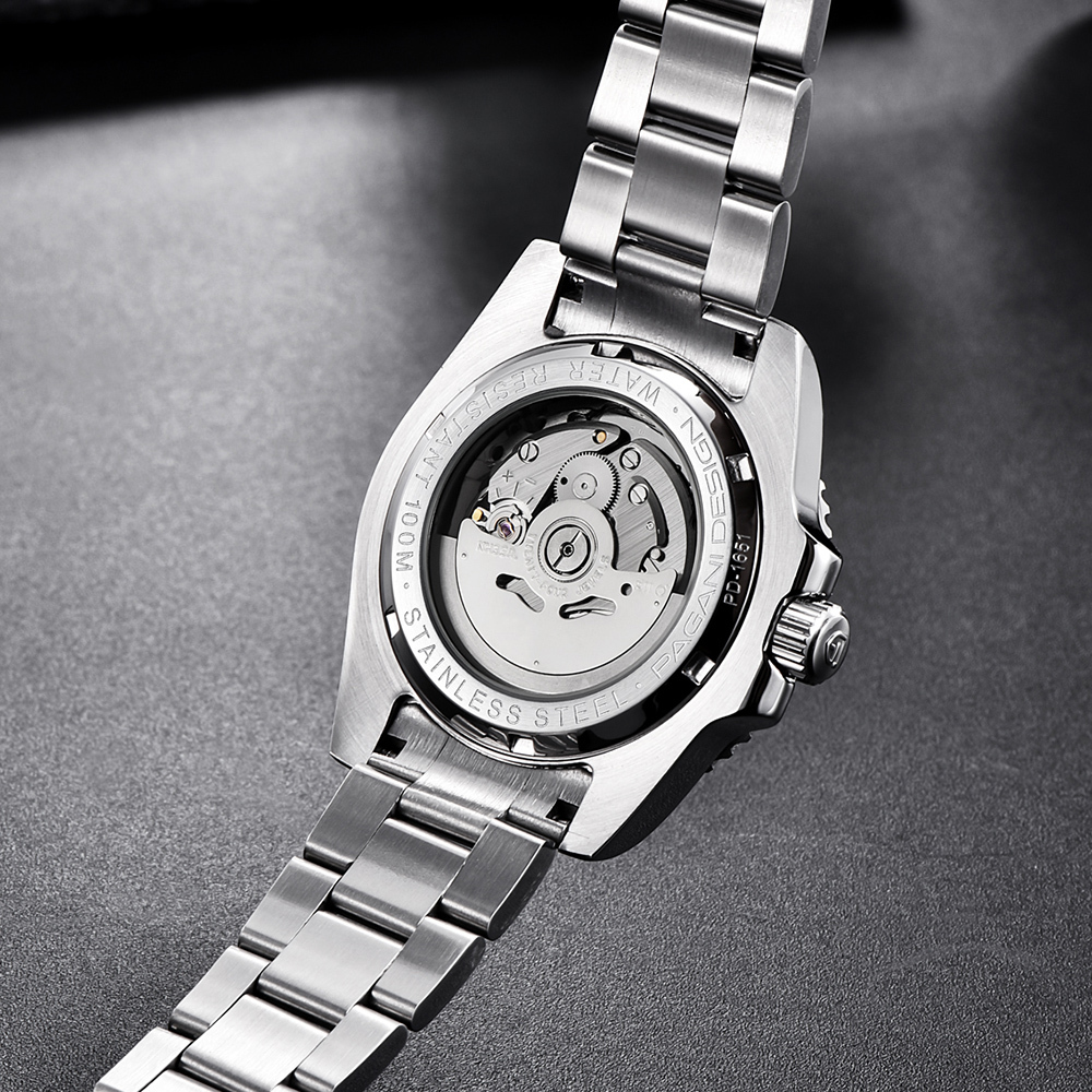 PAGANI DESIGN Automatic Men's Watches Explorer Homage Stainless Steel Fashion Wrist Watch with Seiko NH35A Movement Sapphire Ceramic Bezel 100M Waterp
