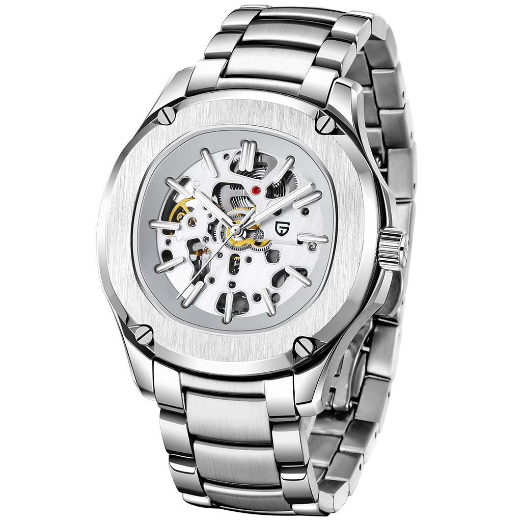PAGANI DESIGN Skeleton Automatic Men's Watches Waterproof full