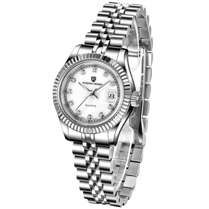 PAGANI DESIGN Women's Watches for Girlfriend Stainless Steel Jubilee Bracelet Waterproof Wrist Watches with Miyota Quartz Movement Sapphire