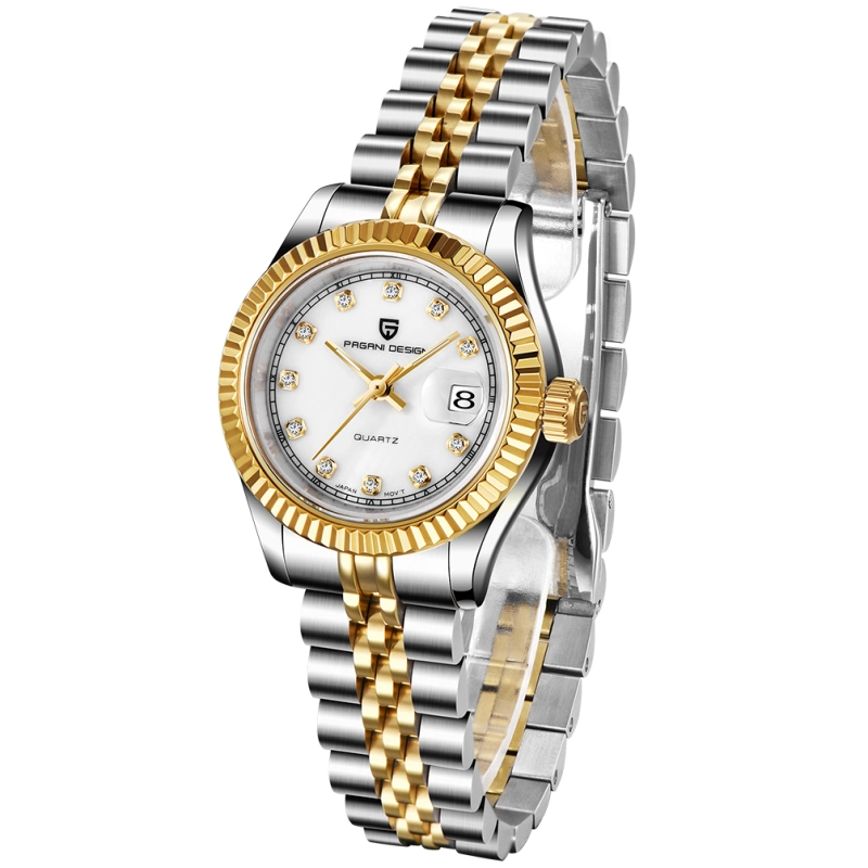 PAGANI DESIGN Women's Watches for Girlfriend Stainless Steel Jubilee Bracelet Waterproof Wrist Watches with Miyota Quartz Movement Sapphire