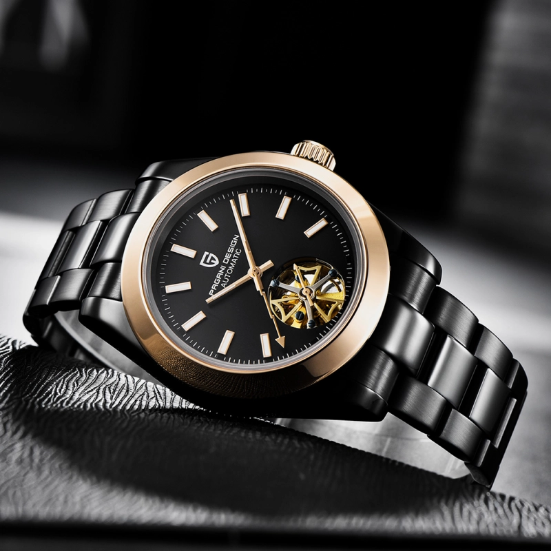 PAGANI DESIGN Men's Automatic Watches Casual Tourbilion Stainless Steel Wrist Watch for Men Sapphire Glass 100M Waterproof