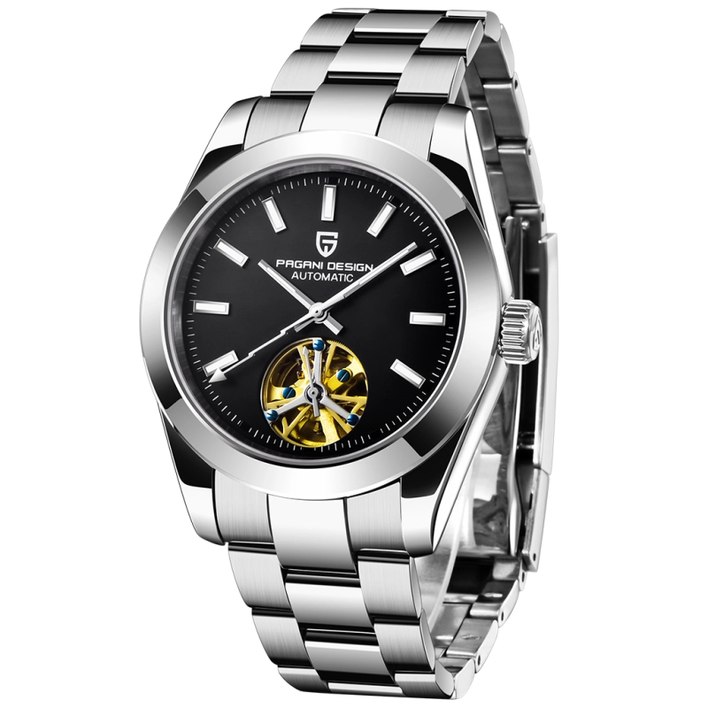 PAGANI DESIGN Men's Automatic Watches Casual Tourbilion Stainless Steel Wrist Watch for Men Sapphire Glass 100M Waterproof