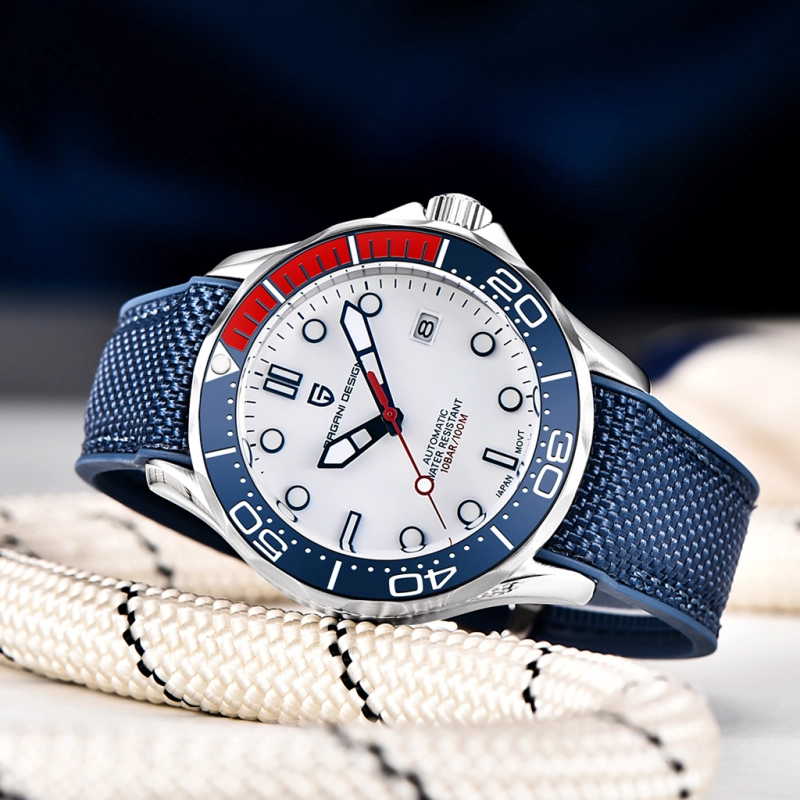 PAGANI DESIGN Men's Automatic Watches 007 Seamaster Homage Seiko NH35A Movement Full Stainless Steel Waterproof Wrist Watch for Men