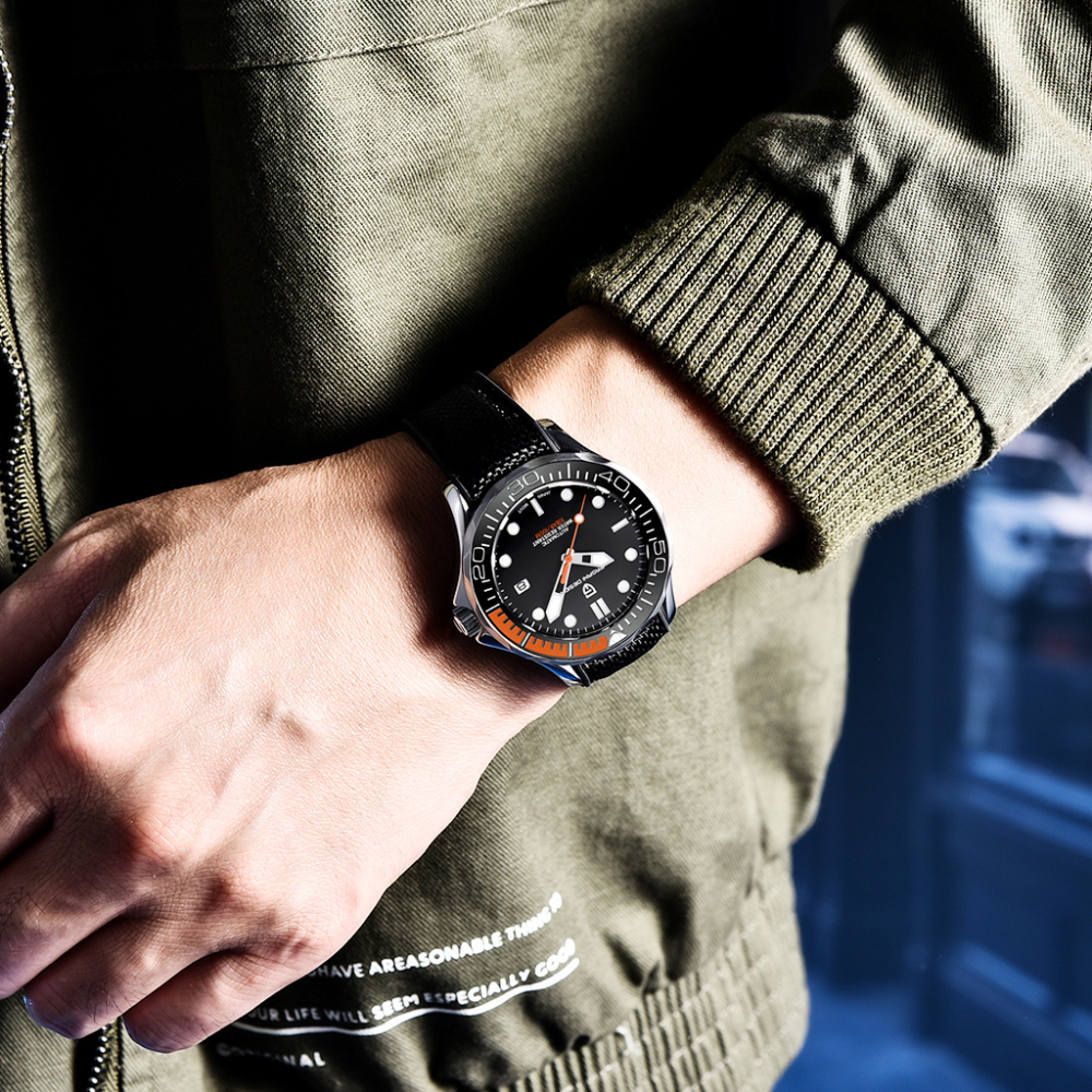 PAGANI DESIGN PD-1667 Men's Watches full Automatic Mechanical Wrist Watch with Stainless Steel Mesh Watchband 100M Water Resistant NH35A Movt