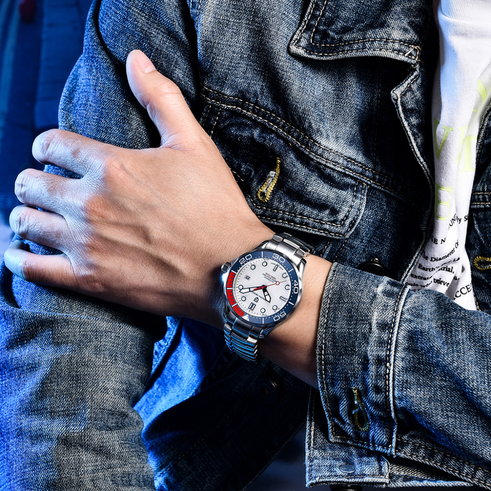 PAGANI DESIGN PD-1667 Men's Watches full Automatic Mechanical Wrist Watch with Stainless Steel Mesh Watchband 100M Water Resistant NH35A Movt