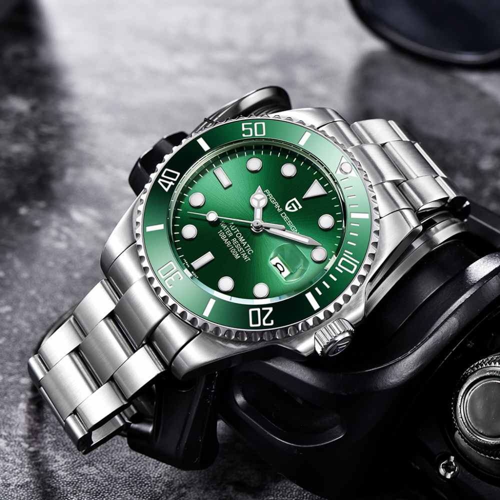 PAGANI DESIGN PD-1639 Automatic Watches for Men Mechanical Sports Men's Wrist Watch with NH35A Movement Ceramic Bezel 100M Waterproof Watches