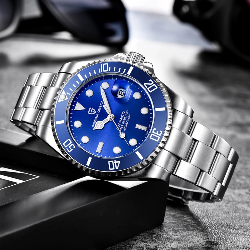 PAGANI DESIGN PD-1639 Automatic Watches for Men Mechanical Sports Men's Wrist Watch with NH35A Movement Ceramic Bezel 100M Waterproof Watches