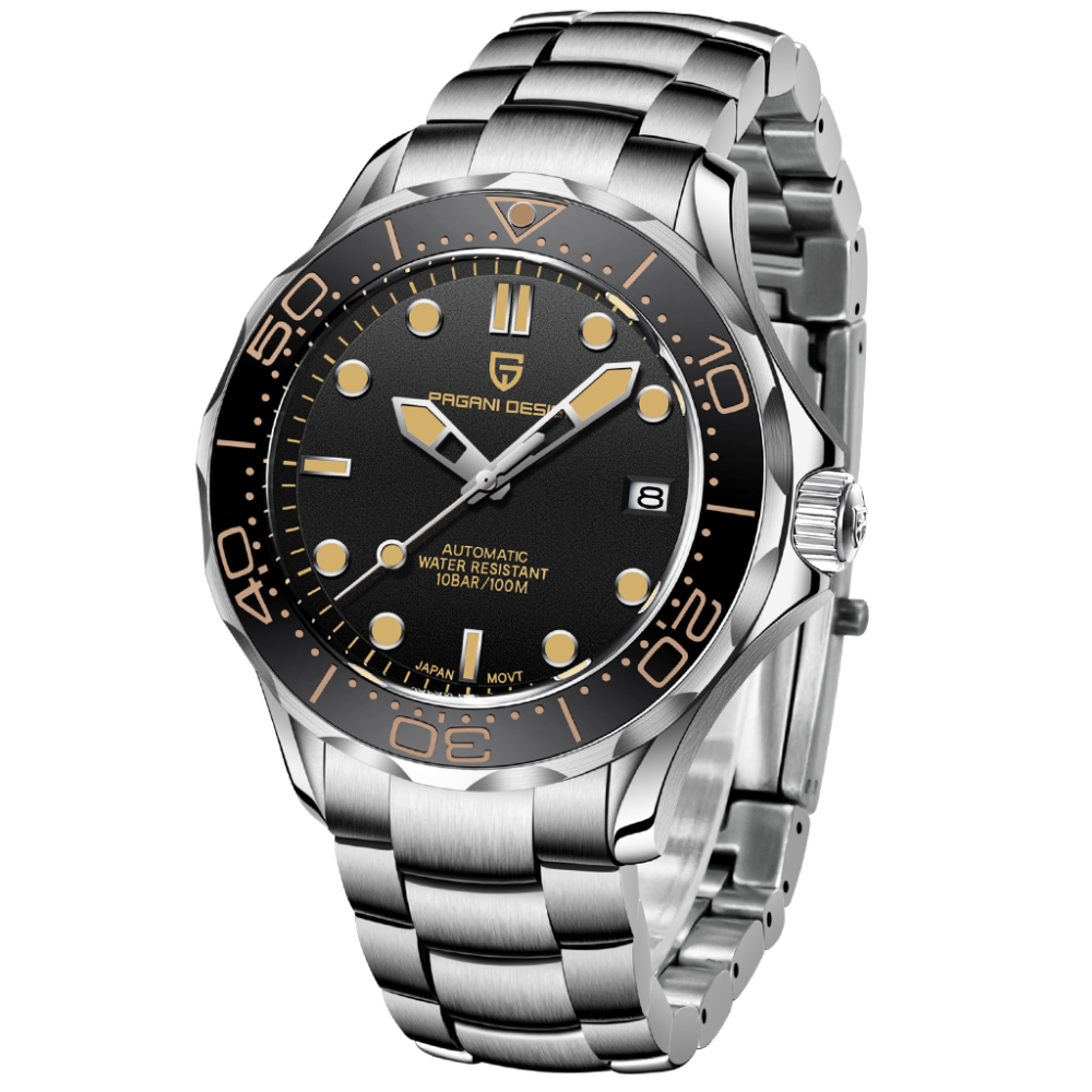 PAGANI DESIGN PD-1667 Men's Automatic Watches with Rubber Strap Stainless Steel Mechanical Sports NH35A Movement Waterproof Wrist Watch for Men