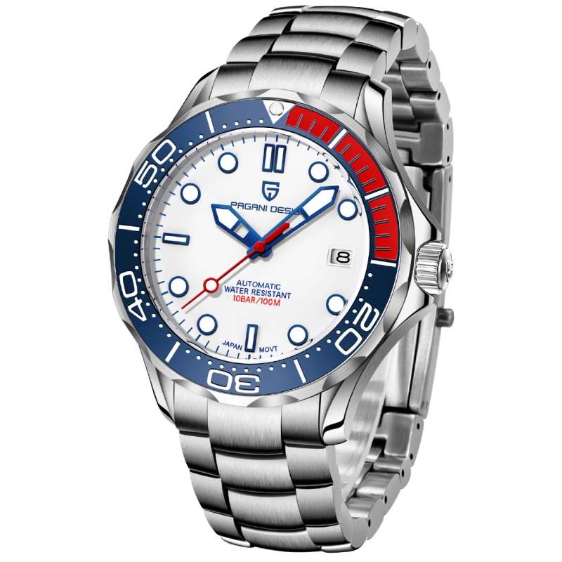 PAGANI DESIGN PD-1667 Men's Automatic Watches with Rubber Strap Sports Stainless Steel Wristwatches NH35A Movement Waterproof Wrist Watch for Men