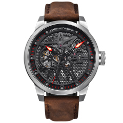 Brown Silver Red
