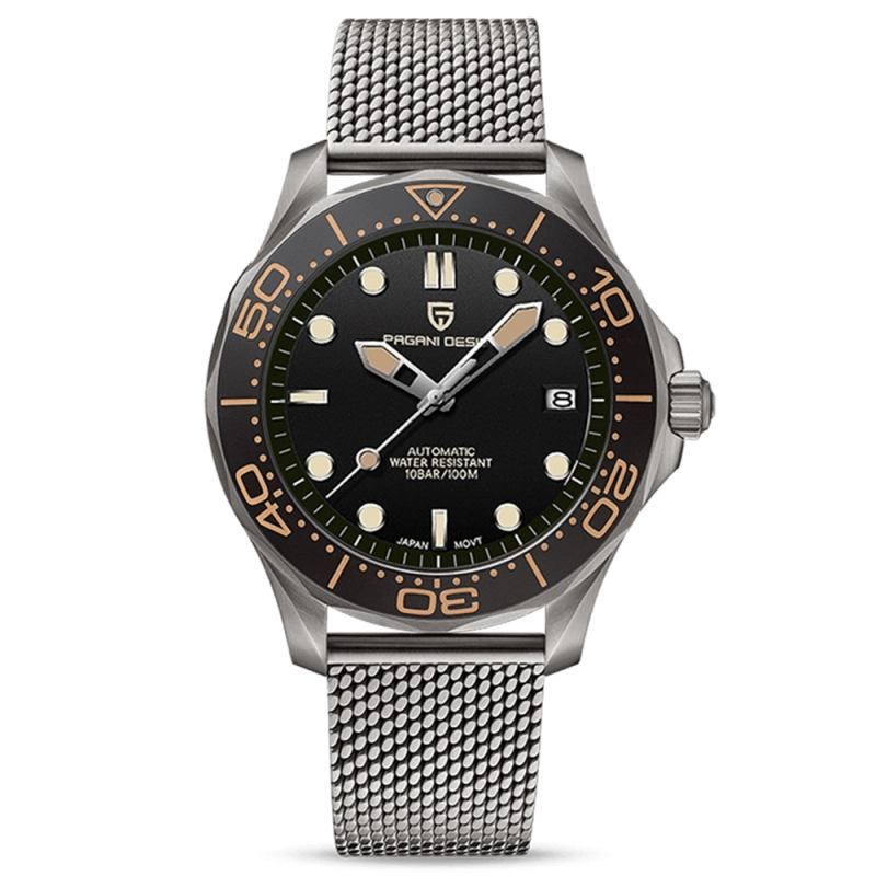 PAGANI DESIGN PD-1667 Men's Automatic Watches Business Mechanical Wristwatches NH35A Movement Full Stainless Steel Waterproof Wrist Watch for Men
