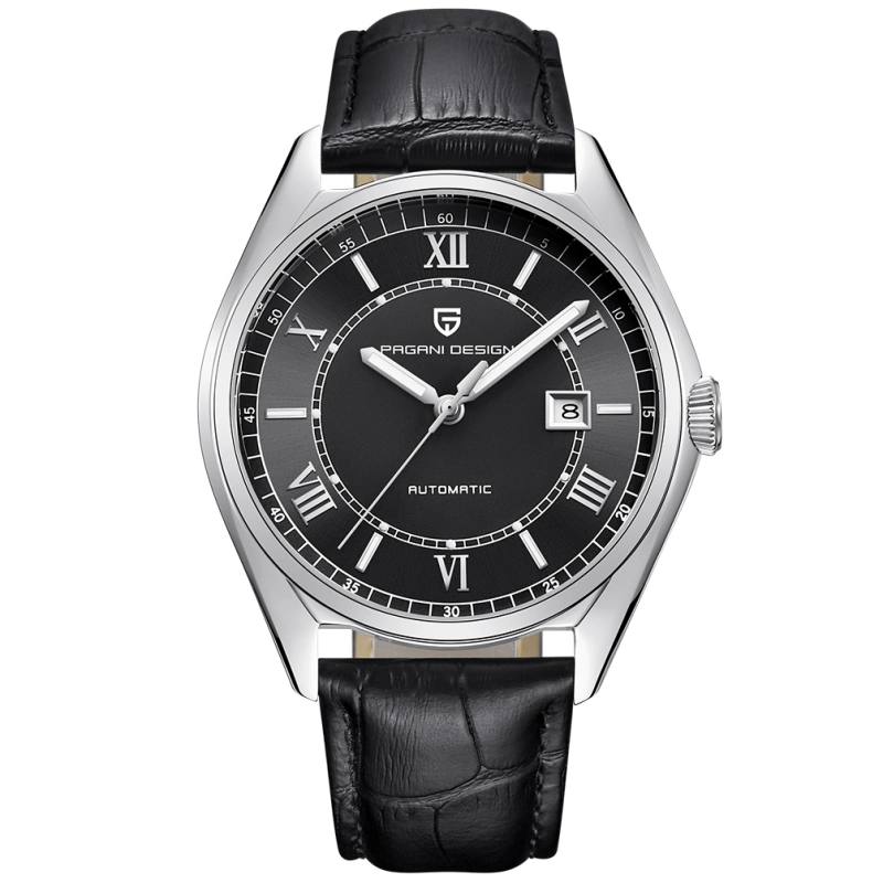 PAGANI DESIGN Luxury Men's Automatic Watches with Genuine Leather Strap Sea-gull 2813 Movement Deployment Clasp