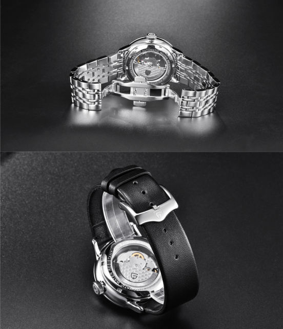 PAGANI DESIGN Luxury Automatic Men's Watches Stainless Steel Genuine Leather Waterproof Wrist Watch for Men Business Style Casual Design