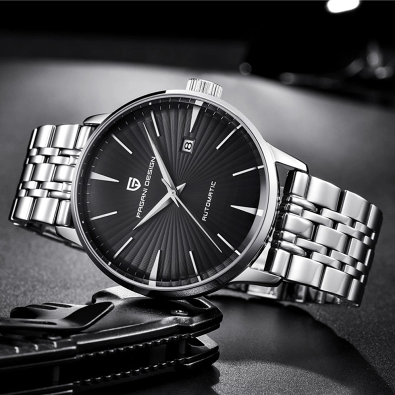 PAGANI DESIGN Luxury Automatic Men's Watches Stainless Steel Genuine Leather Waterproof Wrist Watch for Men Business Style Casual Design