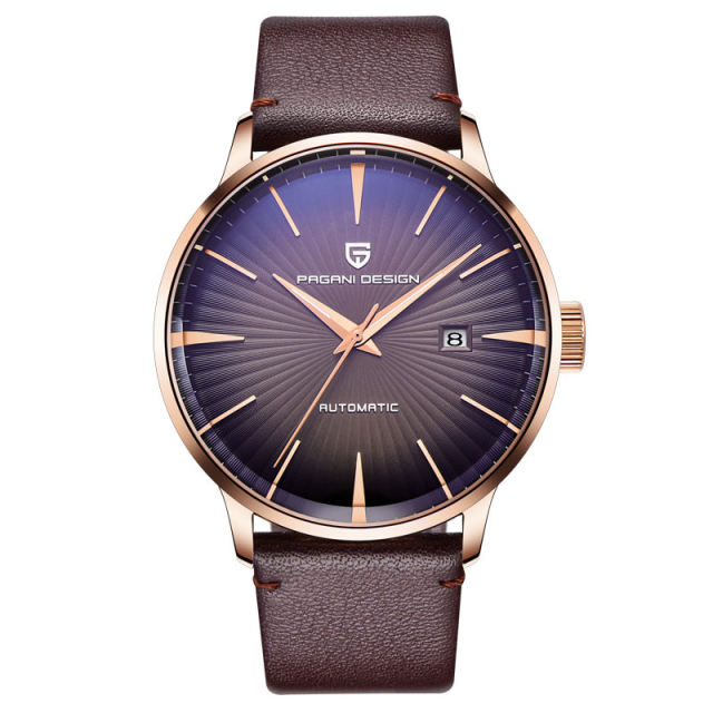 PAGANI DESIGN Luxury Automatic Men's Watches Stainless Steel Genuine Leather Waterproof Wrist Watch for Men Business Style Casual Design