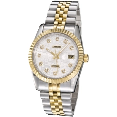 gold white flower dial