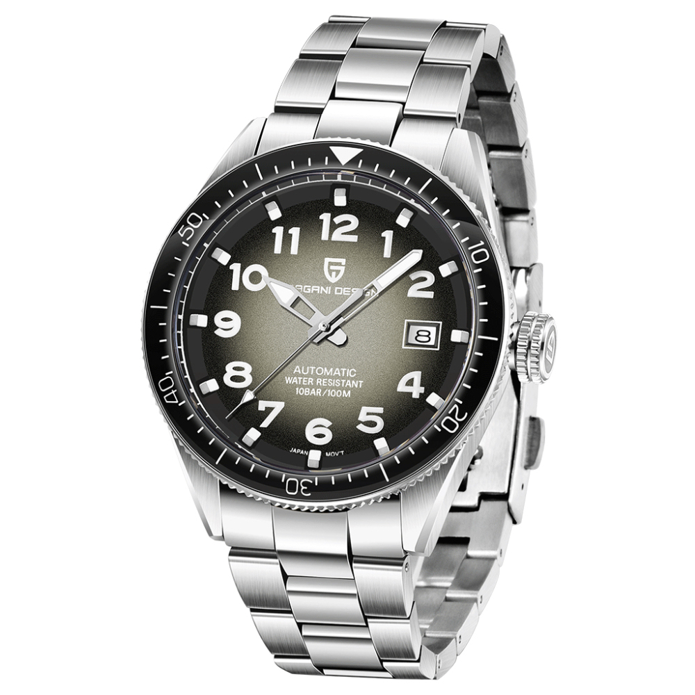 PAGANI DESIGN PD-1649 Men's Automatic Watches 100 Waterproof Wrist Watch with NH35 Movement Leather Strap Hardlex Dial Glass Ceramic Bezel