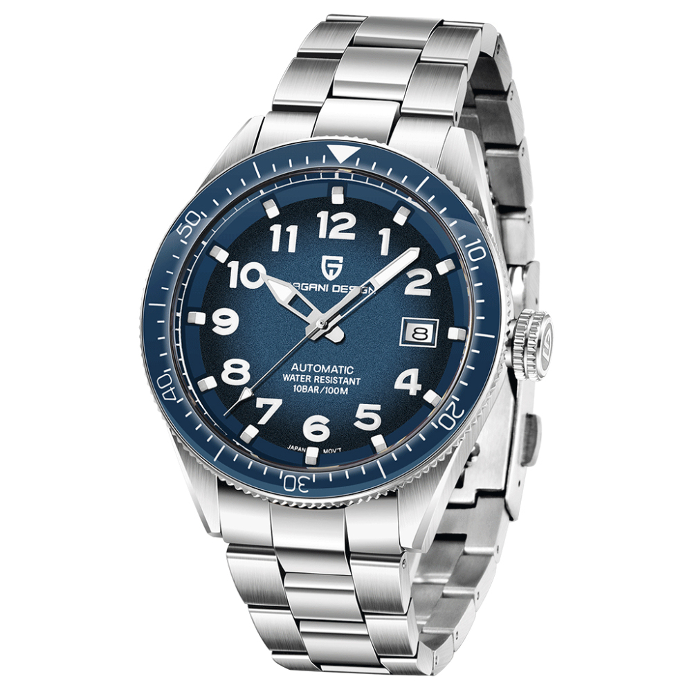 PAGANI DESIGN PD-1649 Men's Automatic Watches 100 Waterproof Wrist Watch with NH35 Movement Leather Strap Hardlex Dial Glass Ceramic Bezel