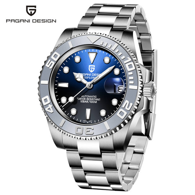 PAGANI DESIGN PD-1651 Automatic Men's Watches Mechanical Stainless Steel Fashion Wrist Watch with NH35A Movement Sapphire Ceramic Bezel