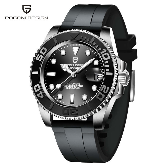 PAGANI DESIGN PD-1651 Automatic Men's Watches Mechanical Stainless Steel Fashion Wrist Watch with NH35A Movement Sapphire Ceramic Bezel