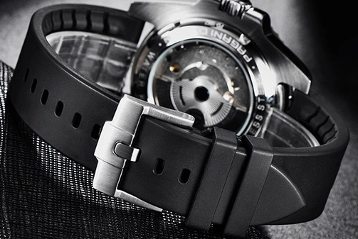 PAGANI DESIGN Silicone Watchband Withc Classic Buckle Suitable for Model 1651 1661 1662 1664 1644 and so on 19.5mm Band Width