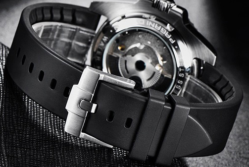 PAGANI DESIGN Silicone Watchband Withc Classic Buckle Suitable for Model 1651 1661 1662 1664 1644 and so on 19.5mm Band Width