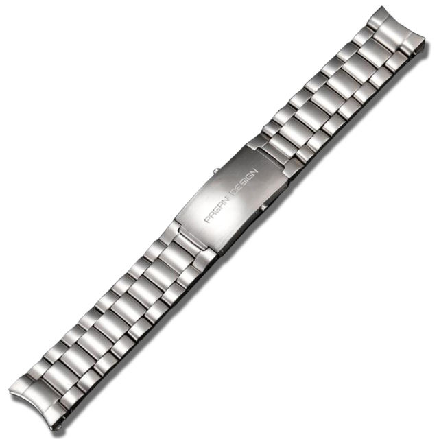 PAGANI DESIGN Original Stainless Steel Bracelet with Delpoyment Clasp, Fold-Over Clasp