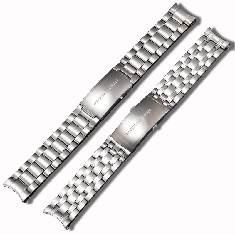 PAGANI DESIGN Original Stainless Steel Bracelet with Delpoyment Clasp, Fold-Over Clasp