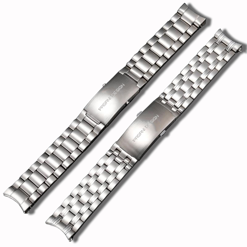 PAGANI DESIGN Original Stainless Steel Bracelet with Delpoyment Clasp, Fold-Over Clasp