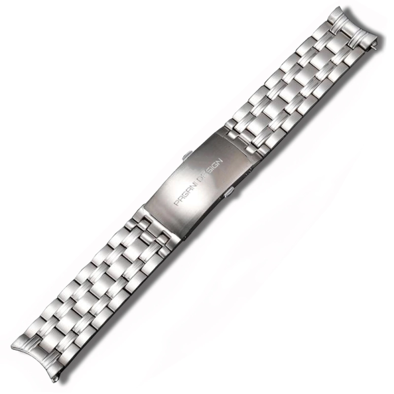 PAGANI DESIGN Original Stainless Steel Bracelet with Delpoyment Clasp, Fold-Over Clasp
