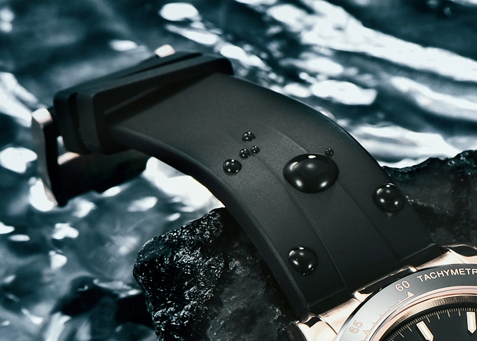 Withc Ly Addelear PAGANI DESIGN Silicone Watchband Withc Classic Buckle Suitable for ...