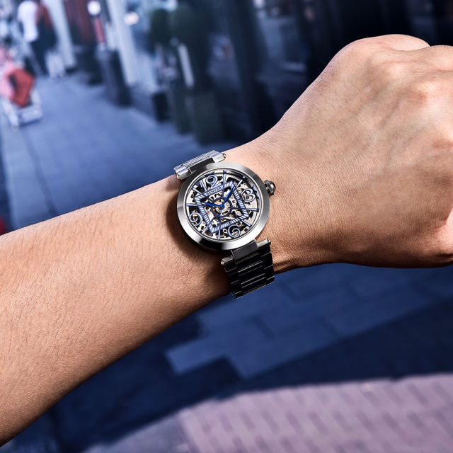 BENYAR New Men's Watches full Steel Skeleton Waterproof Wrist Watch for Men Steampunk Luxury Fashion Wristwatches