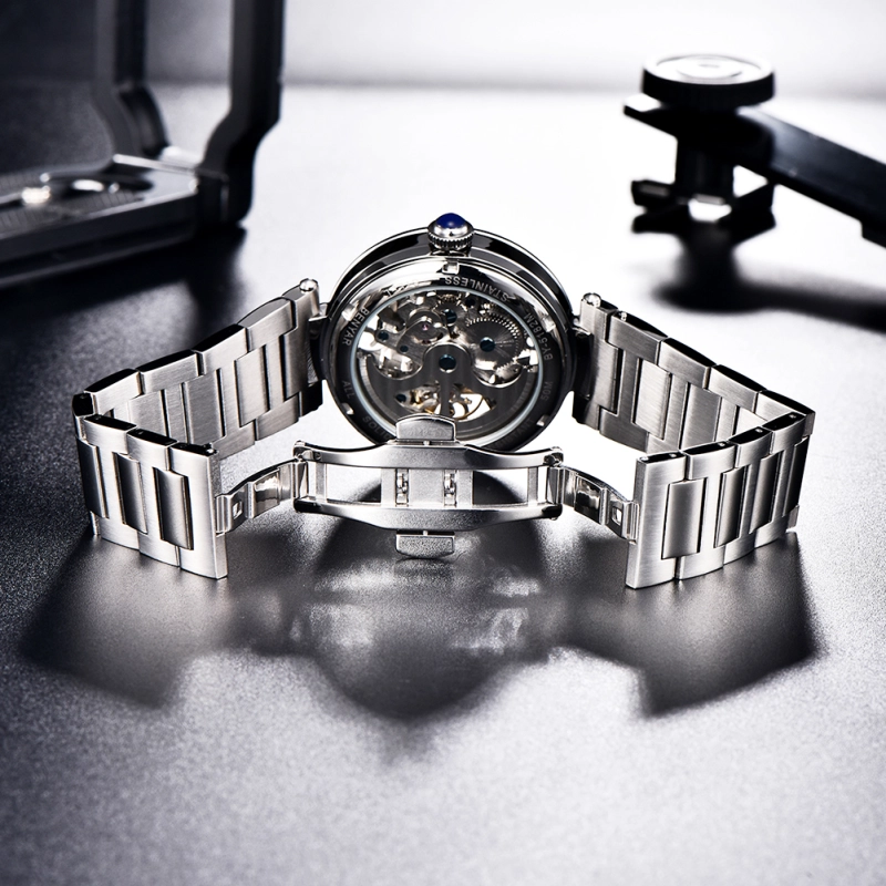 BENYAR New Men's Watches full Steel Skeleton Waterproof Wrist Watch for Men Steampunk Luxury Fashion Wristwatches