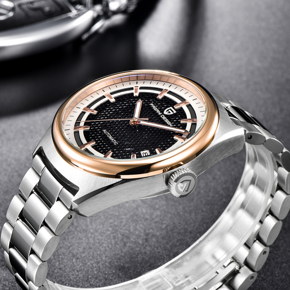PAGANI DESIGN Luxury Automatic Men's Watches Stainless Steel Skeleton Business Wrist Watch for Men Waterproof Dress Wristwatch