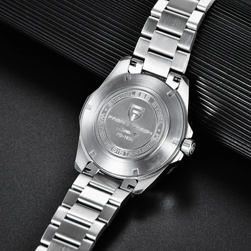 PAGANI DESIGN Men's Watches Automatic Stainless Steel Mechanical Fashion Wrist Watch for Men Luxury Wristwatch with Wave Dial